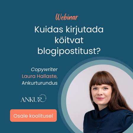 koolituse reklaam, kuidas kirjutada blogi